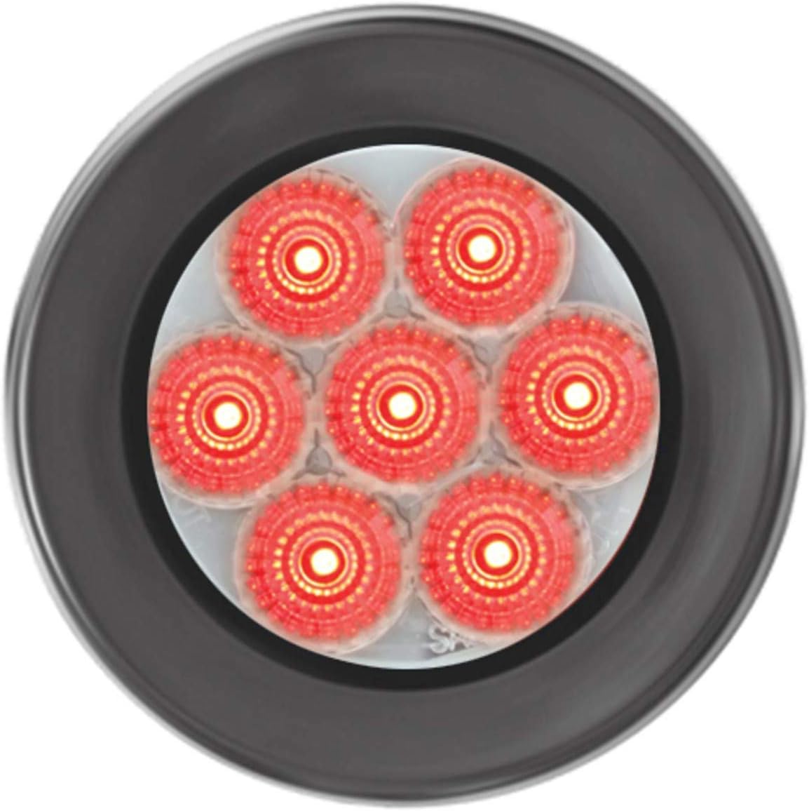Grand General 76691 LED Light (2.5" Low Profile Spyder Am/Clear with Pigtail and S.S. Rim), 1 Pack