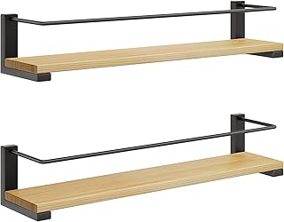 OROPY Pack of 2 Wall Mounted Spice Racks, 40 x 9 x 7 cm