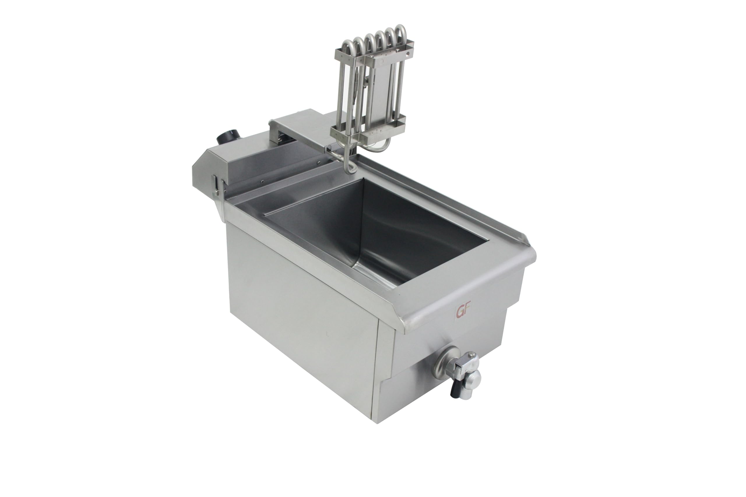 Friggitrice elettrica professionale industriale con rubinetto, acciaio inox, zone fredde, termostato E.G.O, 13 L o 13+13 L