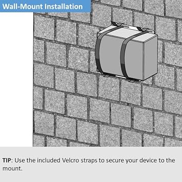 AEONS Universal Wall and VESA Mount | Adjustable Strap Mount for Computers, UPS Units, Cable Boxes, Modems, and Other Electronic Devices | Mounts on The Wall or Back of a Computer Monitor, 10x10x6