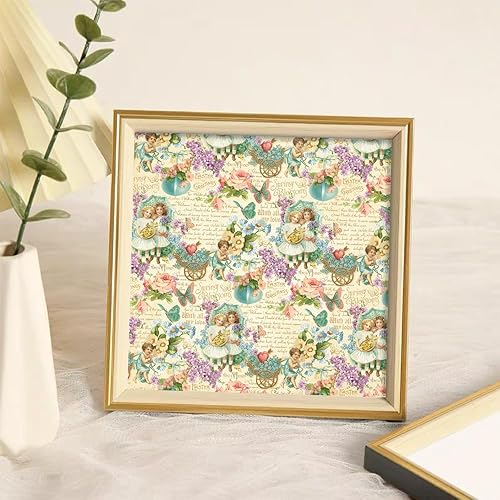 Miniatura 8 de Bloc de papel para álbum de recortes de una cara de 6 x 6 pulgadas, 48 hojas decorativas, paquete de papel de diario, cartulina estampada para