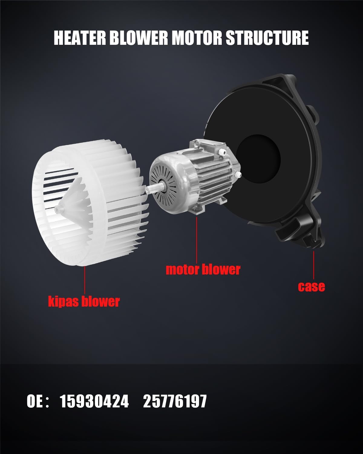 AC Heater Blower Motor Fan Compatible with 2006-2011 for Chevy for HHR 2007-2009 for Pontiac for G5 2005-2010 for Chevy for Cobalt, Replace 15930424 25776197