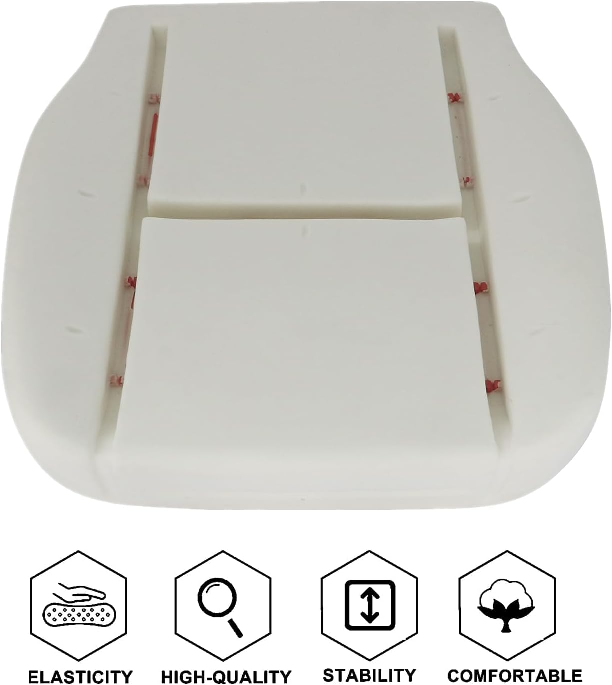 NLQR Front Driver and Passenger Side Bottom and Top Replacement Seat Covers & Driver Seat Foam Compatible with Chevy Silverado Tahoe Suburban Avalanche GMC Sierra Yukon XL 2007-2014