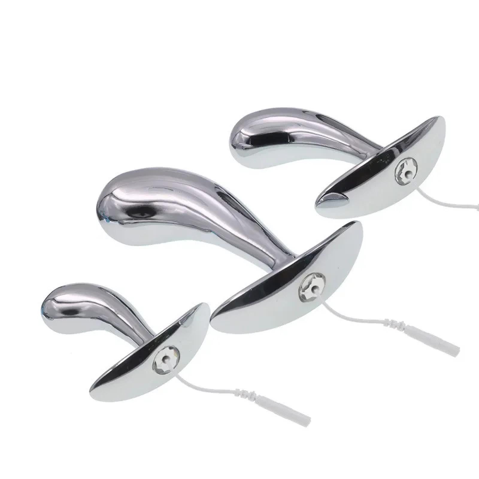 Plug Anale Electro Shock Sesso Maschile Butt Plug Metallo Uretrale Stimolatore della Prostata SM Masturbazione Giocattoli Anali Per Uomini