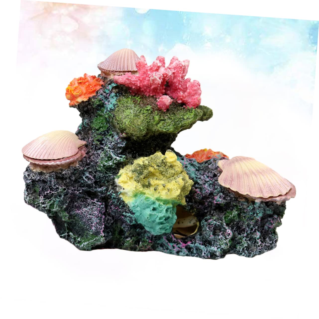 Happyyami Decoración De De Coral Artificial para Peceras Acuáticas Paisaje Subacuático para Coral Fake Rock