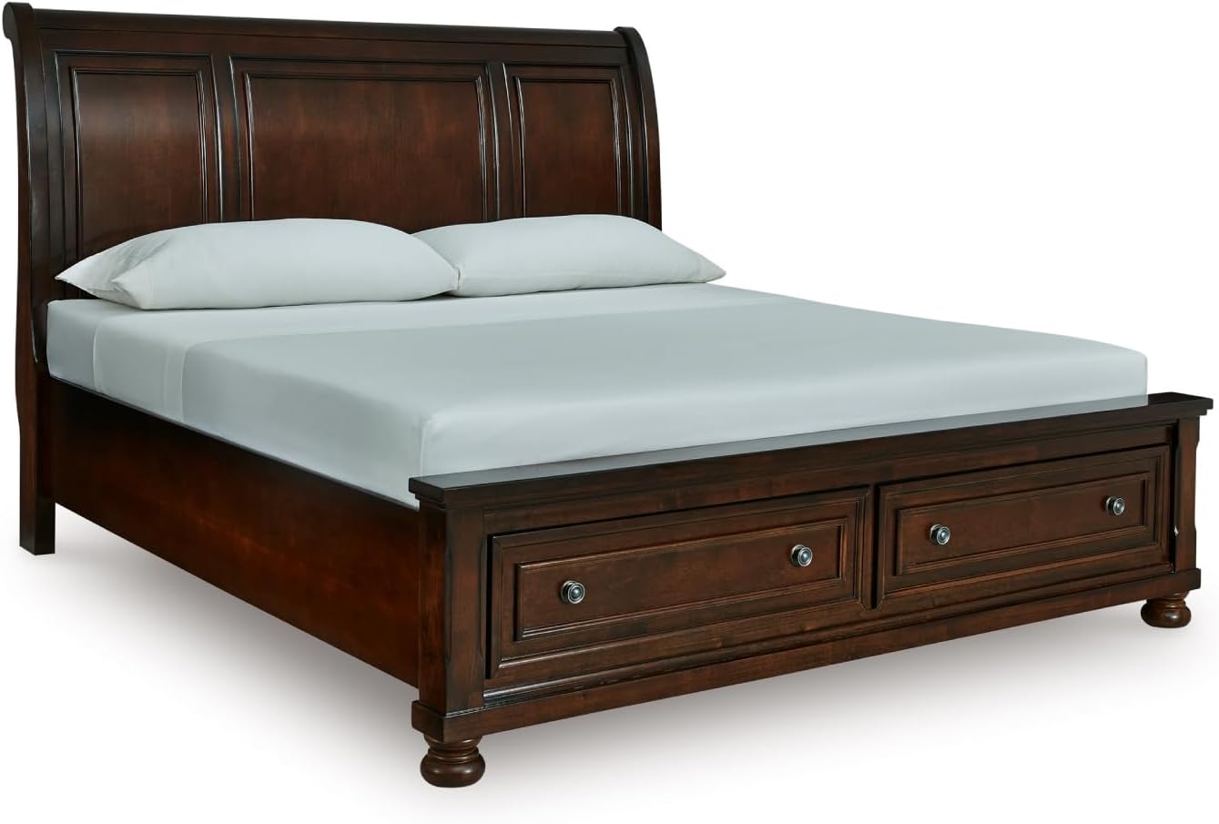 Signature Design by Ashley Porter Traditional Panel Headboard ONLY, King/California King, Dark Brown