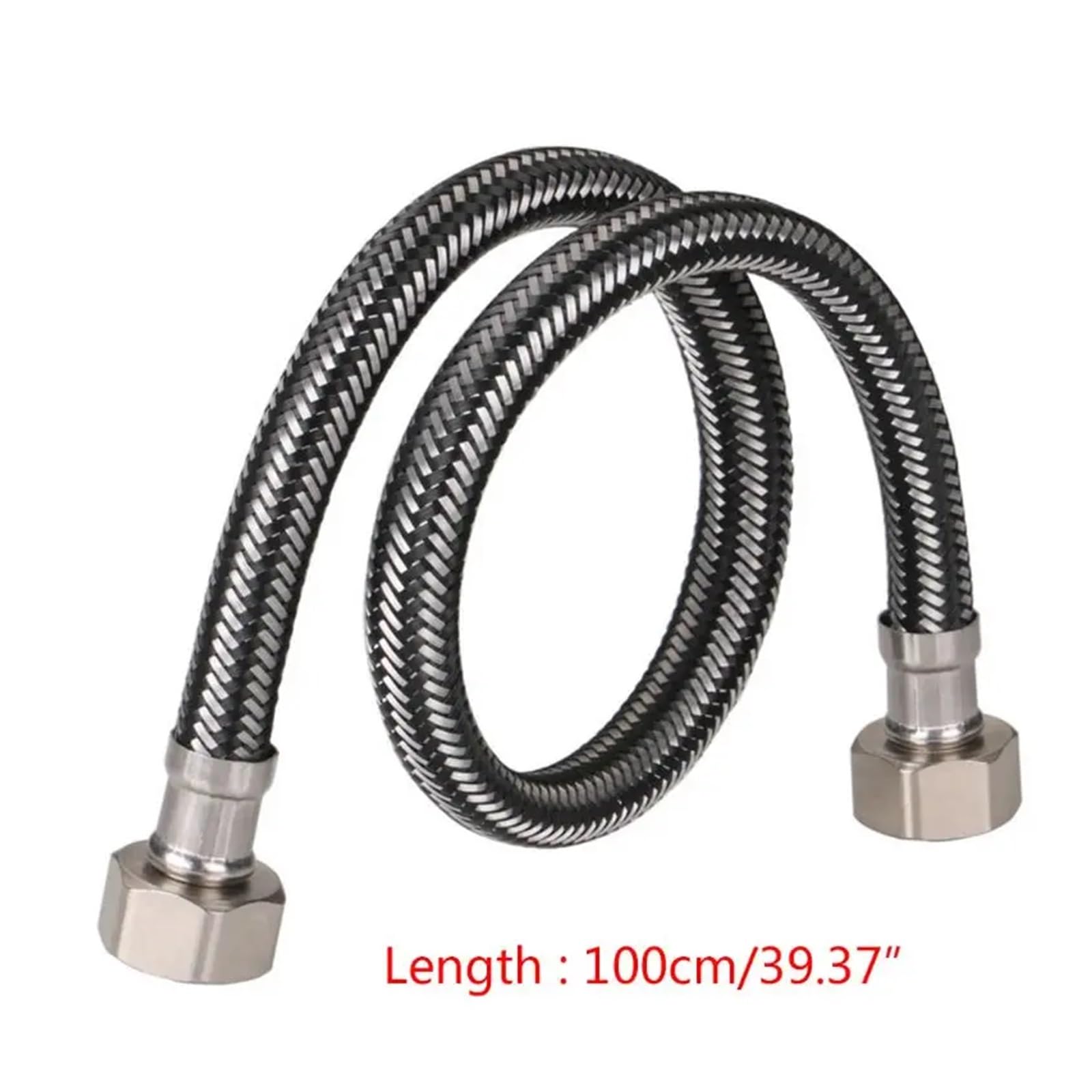 Manguera de ducha flexible de metal de 50 cm, manguera de baño de repuesto a prueba de fugas para inodoro y ducha, extensible y fácil de instalar