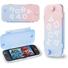 MOBAPAD Switch 2 Case for Nintendo Switch 2,Slim Protective Hard Shell with Triple-Layer Design, 55kg Pressure Resistance, Lightweight Travel Storage Case for Daily Use Pink-Blue Gradient