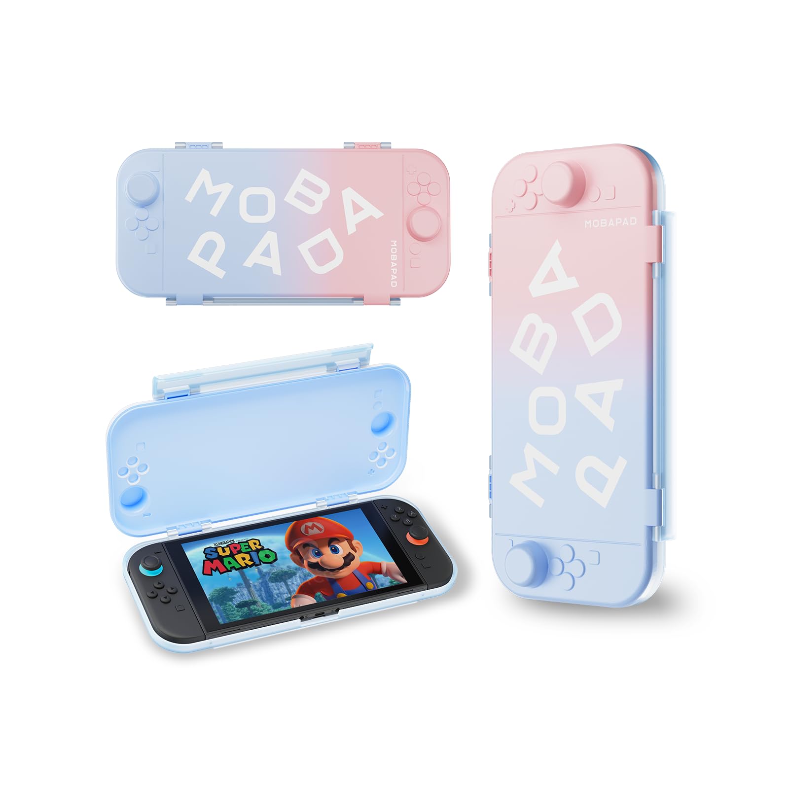 MOBAPAD Coque pour Nintendo Switch 2, coque de protection rigide fine avec design triple couche, résistance à la pression de 55 kg, étui de rangement de voyage léger pour un usage quotidien (dégradé