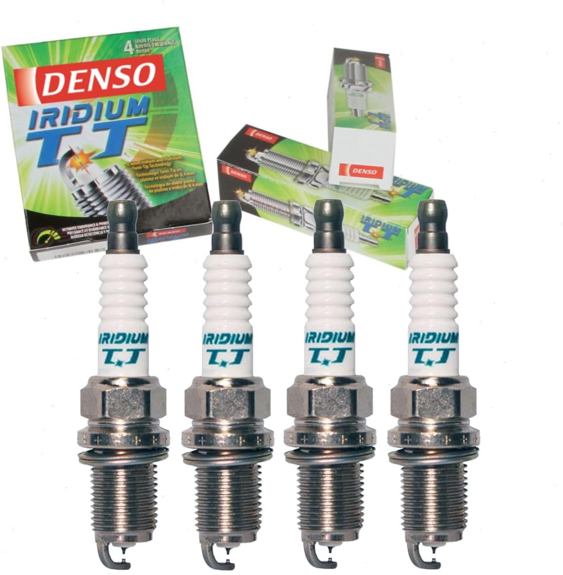 4 pc DENSO Iridium TT Spark Plugs compatible with Toyota Camry 2.2L 2.4L L4 1992-2011