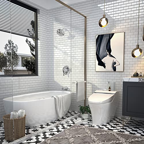 Gabrylly Tub Shower Kit, Tub And Shower Faucet Set With 9-Setting Rain Shower Head And Tub Spout, Single-Handle Tub And Shower Trim Kit, Shower Valve Include,Chrome #TOP3