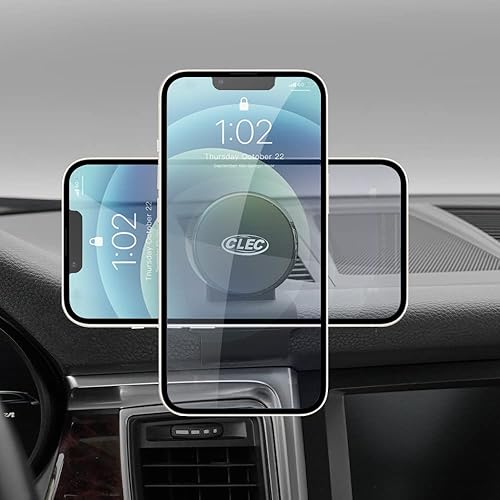 Miniatura 9 de BEERTE Soporte de teléfono de coche para Porsche Macan 2015-2024 Porsche Cayenne 2019-2023, sujeción eléctrica, soporte de teléfono móvil giratorio