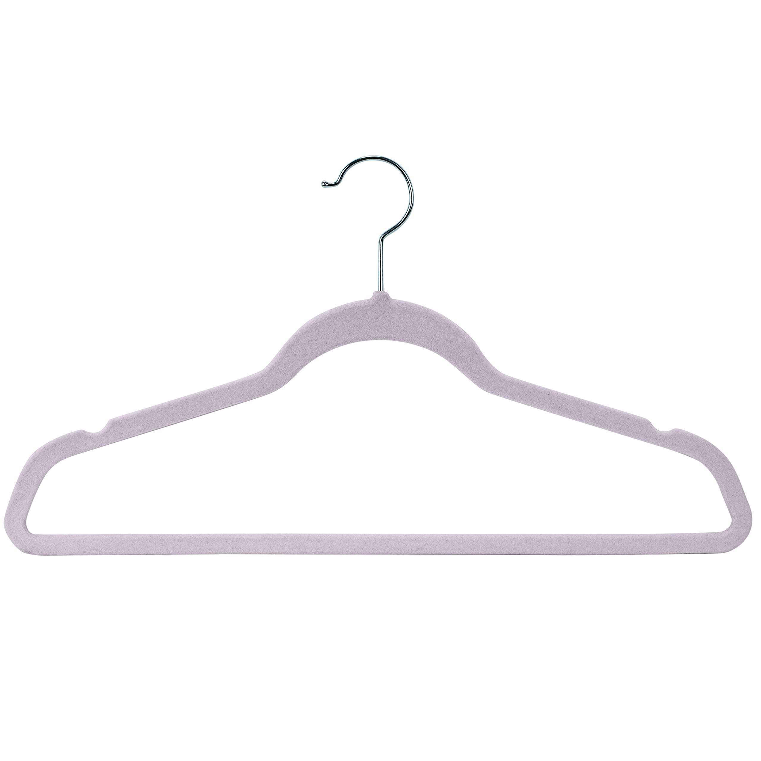 Laura Ashley Kids Velvet Hangers| 25 Pack | Durable | Lightweight | Pink | Non-Slip | Closet Organization | Holds 10lbs