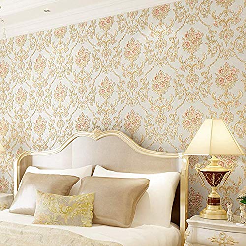 Papier peint non tissé 3D damas salon chambre mur de fond TV style européen