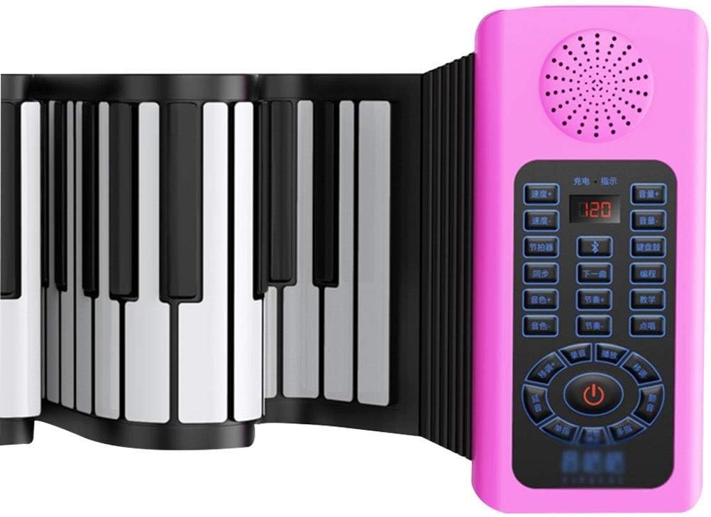 Pink Digital Pianos, MIDI Keyboard Chargable Hand Rolled Piano Teaching