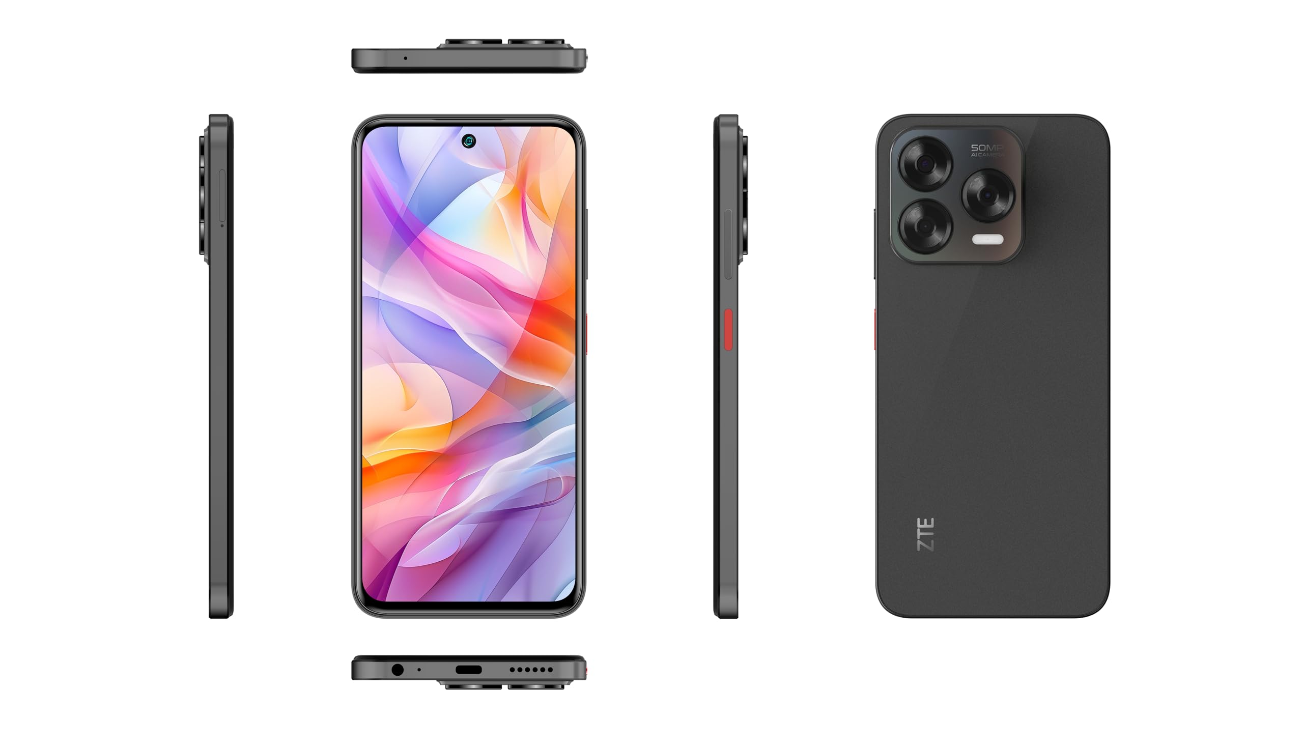 Smartphone ZTE BLADE V70 VITA Stone Grey - Smartphone 6.7"HD+ 120Hz, 256GB di memoria, 20 GB RAM (8+12 RAM dinamica), Fotocamera AI 50MP,Android 14, Ricarica fast 22.5W, NFC