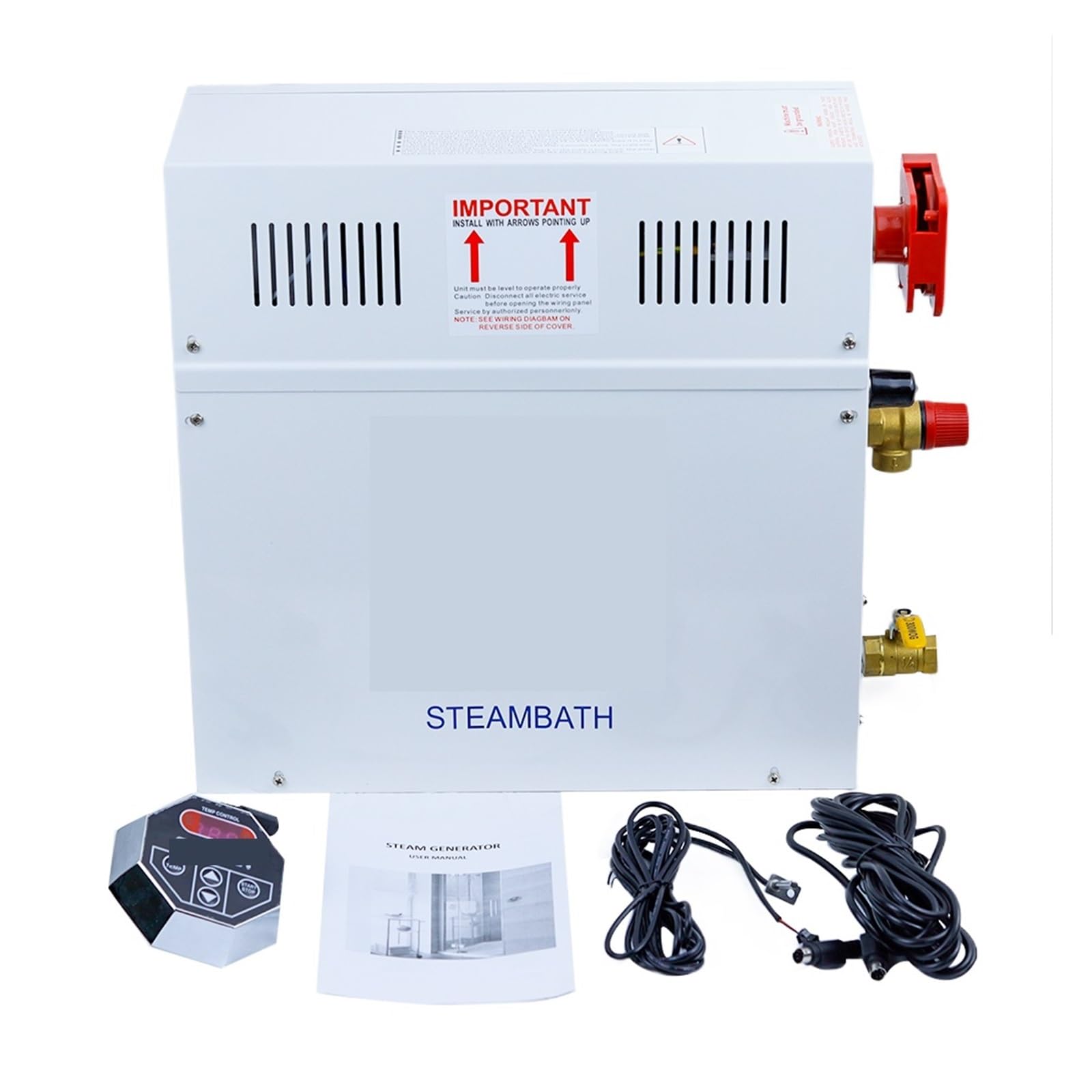 Saunaofen Elektrischer Saunaofen, 9 KW 380V Begasungsmaschine Sauna Dampferzeur for Heimsauna SPA Begasungsmaschine mit digitaler Steuerung Dampfbad-Saunaofen (Color : 1 UK, Size : A)