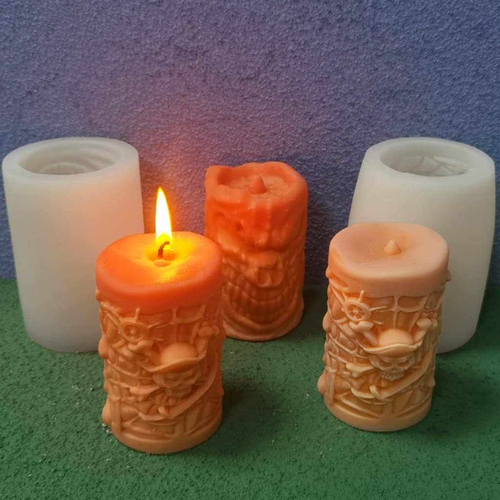 3D Skull Silicone Mold for Halloween Making Resin Molds Clay