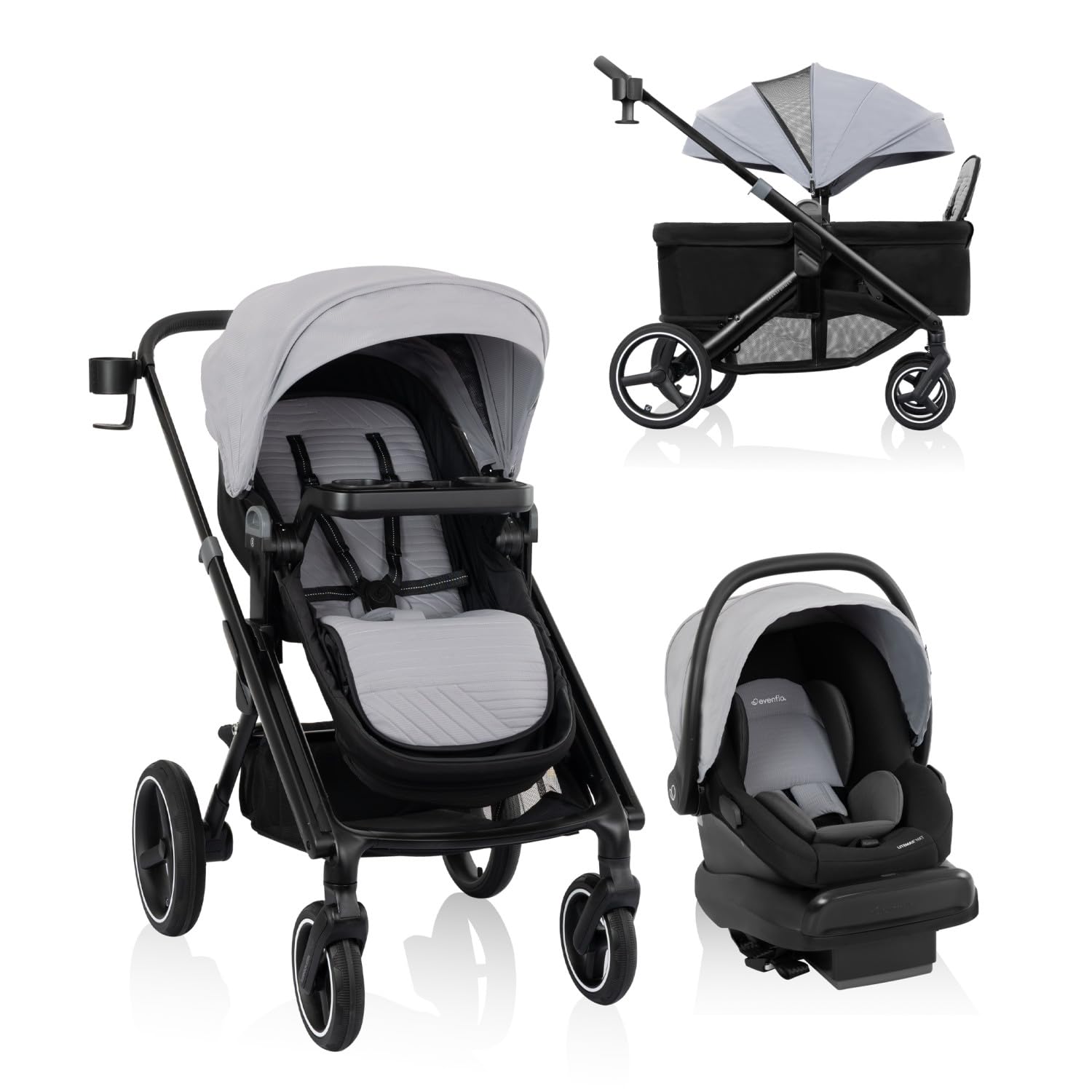 Photo 1 of Evenflo Transformer Stroller to Wagon Travel System w/LiteMax NXT Car Seat