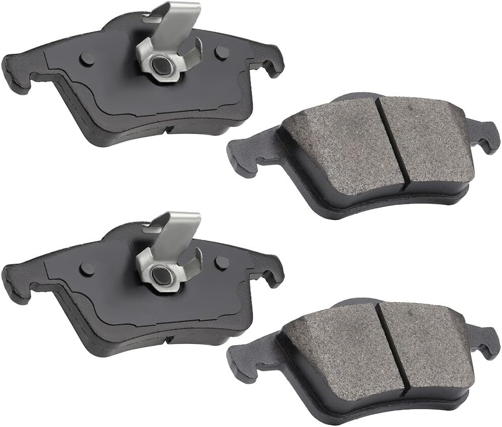 AUTOMUTO 4PCS Rear Semi-Metallic Disc Brake Pads Set D795 For Volvo S60, S70, S80, V70, XC70