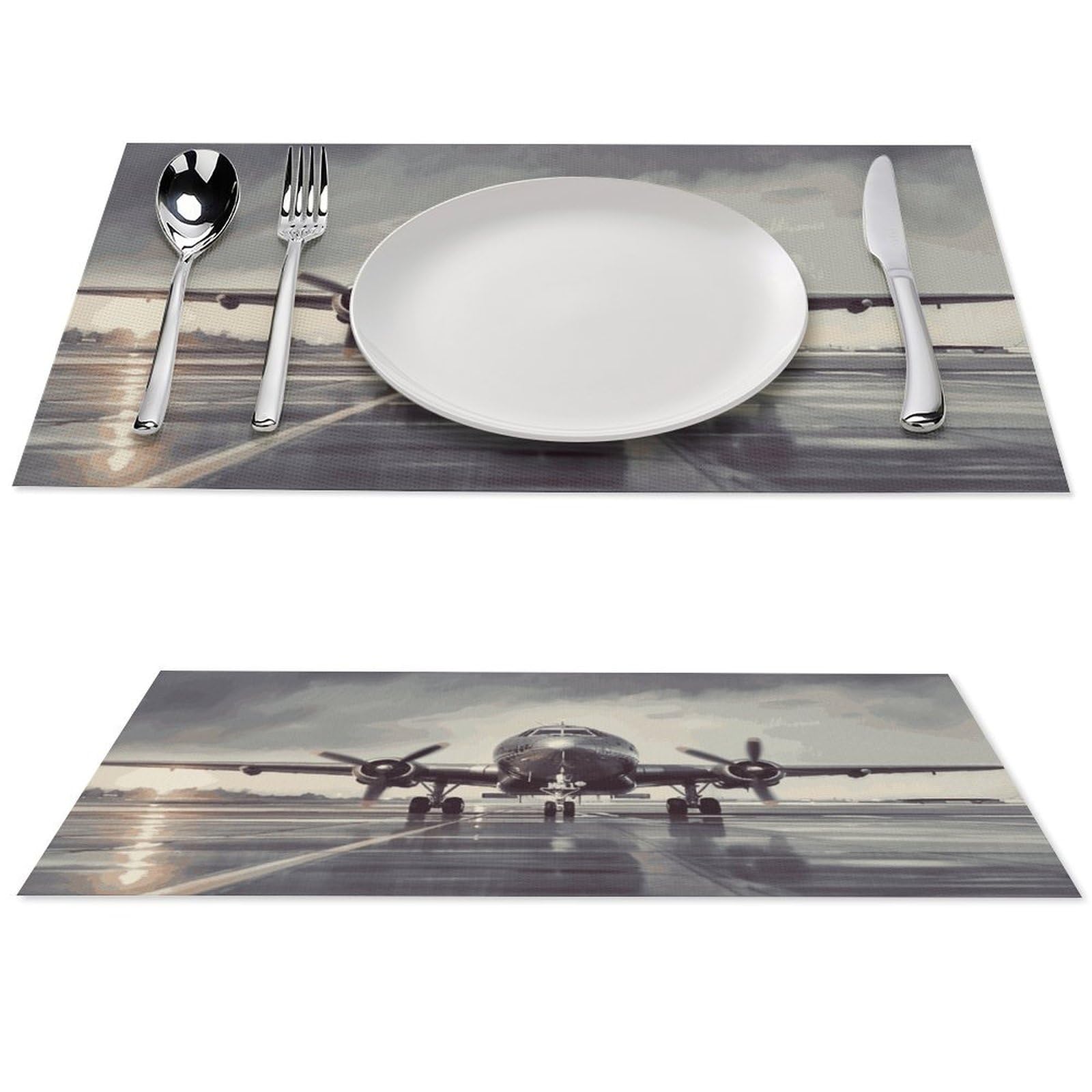 Sets de table motif avion pour repas en terrasse extérieure