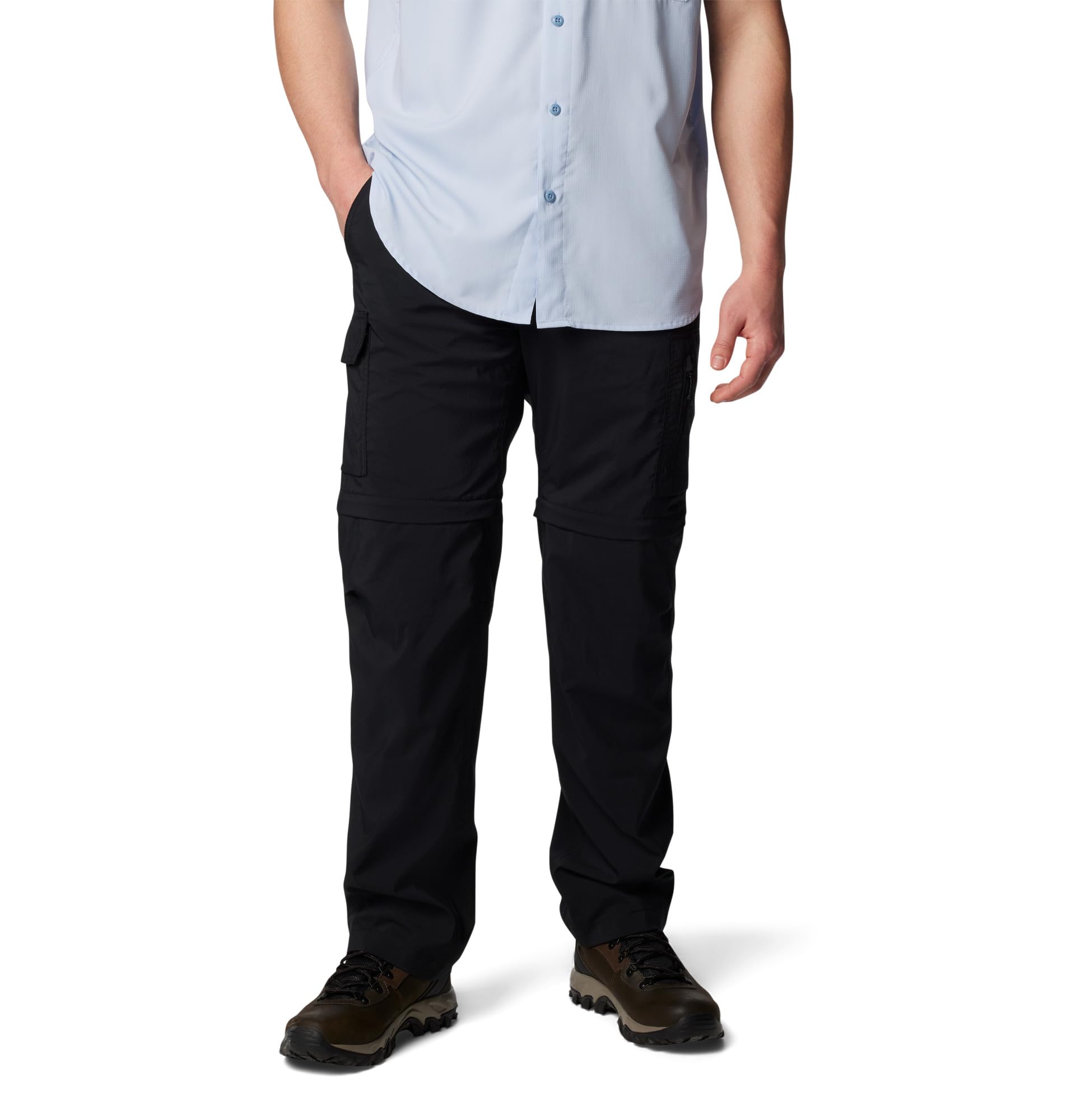 Columbia Men's Silver Ridge Utility Convertible Pant Hiking, Black, 38W / 34L