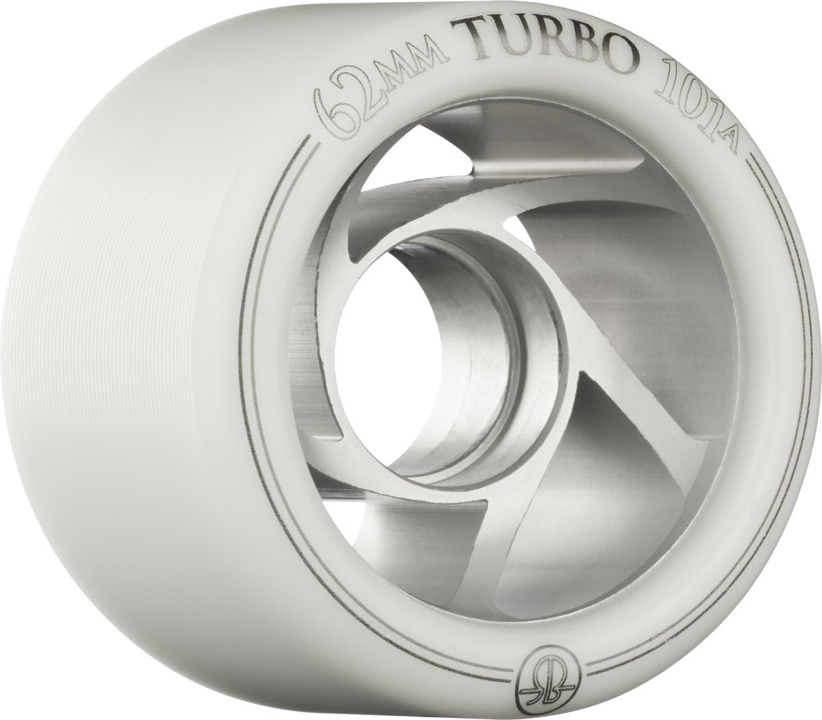 Rollerbones Turbo Speed/Derby Roller Skate Wheels w/Clear Aluminum Hub (8 Packs)
