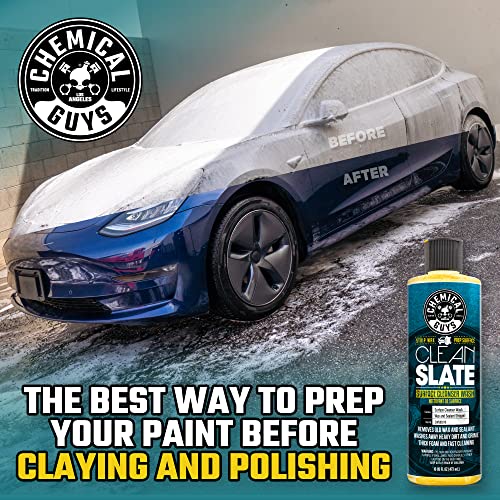 Chemical Guys Cws_803 Clean Slate Deep Surface Cleaning Car Wash Soap, 128 Fl Oz (1 Gallon), Citrus Scent Chenille Premium Scratch-Free Microfiber Wash Mitt #TOP6