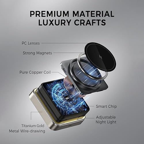 Miniatura 3 de Estación de carga rápida 3 en 1 para iPhone 1716 Pro Max15141312, cargador de teléfono magnético inalámbrico portátil para auriculares de reloj,