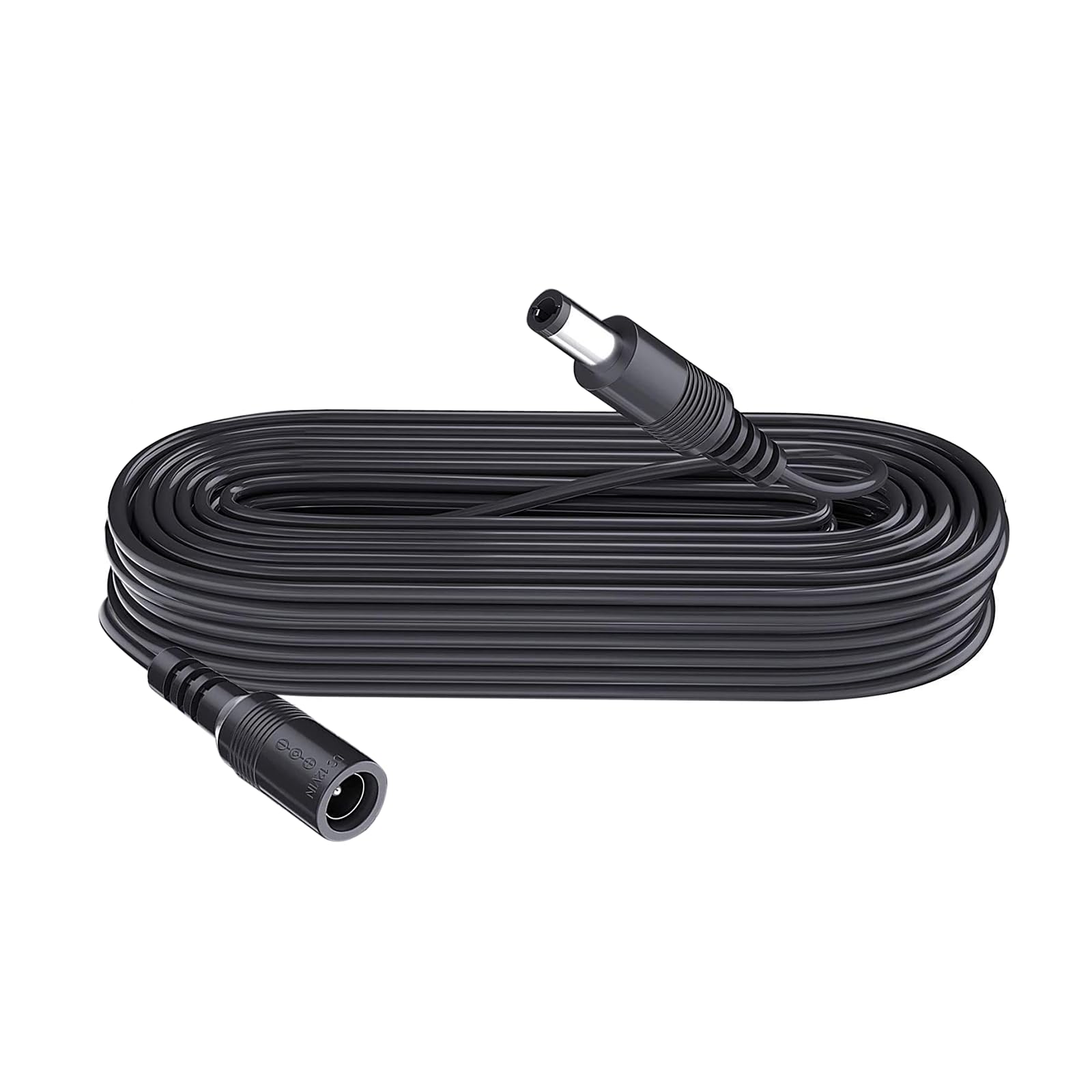 Security-013m Extension Cable, Plug 5.5mm x 2.1mm, DC 5V 6V 9V 12V 24V Power Adapter Extension Cord, for CCTV Camera, IR illuminator, Printer, LED Strip, Black