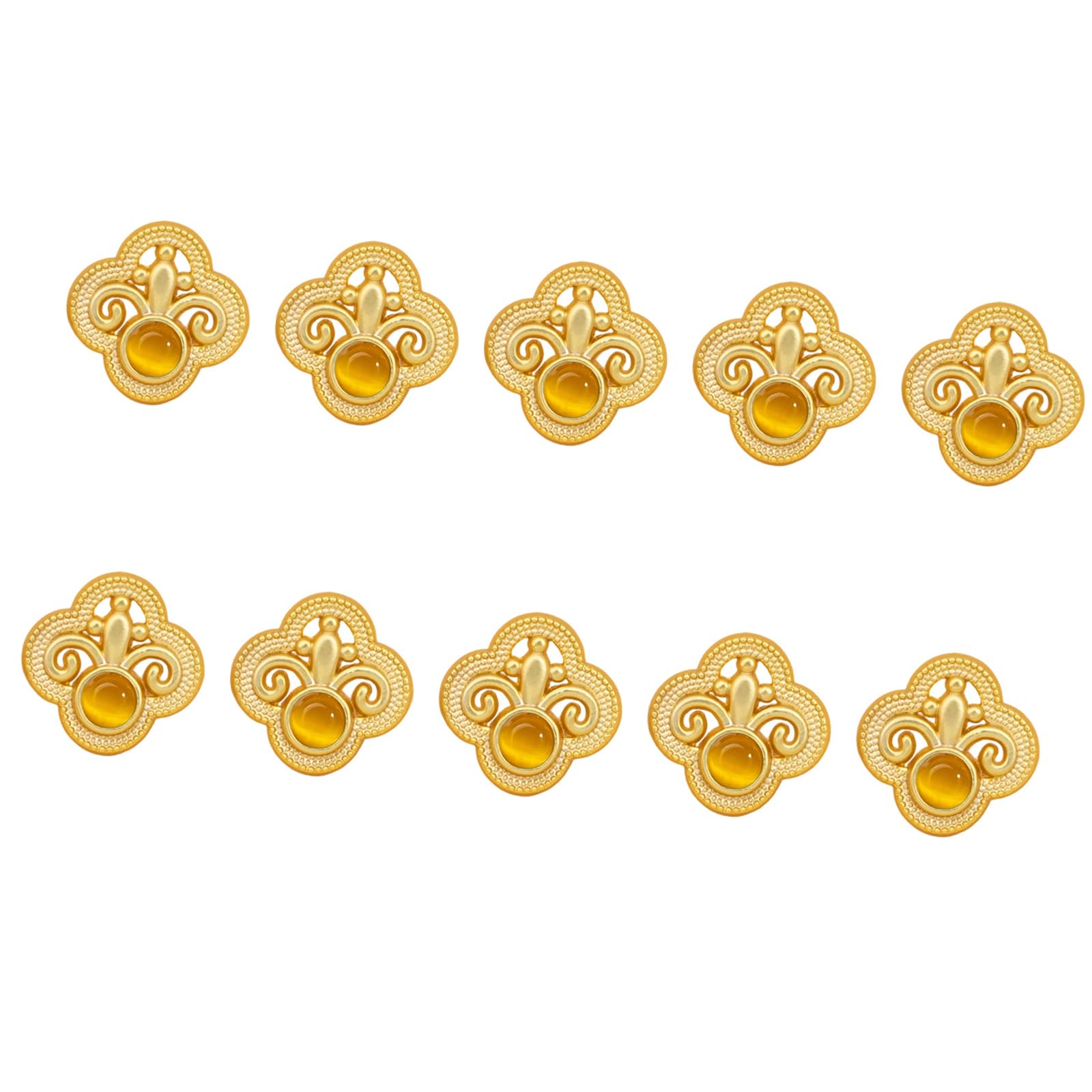 Buxuaaaa 10Pcs Retro Zn Alloy Decorative Button Engraving Pattern Buttons for Garments Traditional Sewing Supplies Traditional Festival Garment Buttons