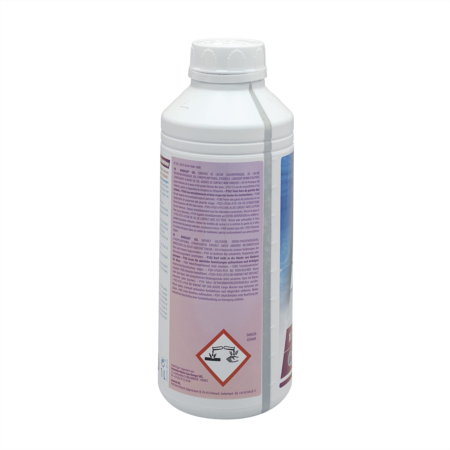 HTH BORKLER Gel - 1L | Nettoyant Ligne d'eau + 10 Tests HPS OFFERTS 6 en 1