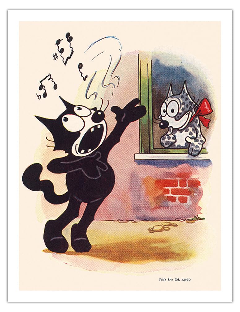 Amazon.com: Felix The Cat Matte Art Print | Vintage Cartoon Art