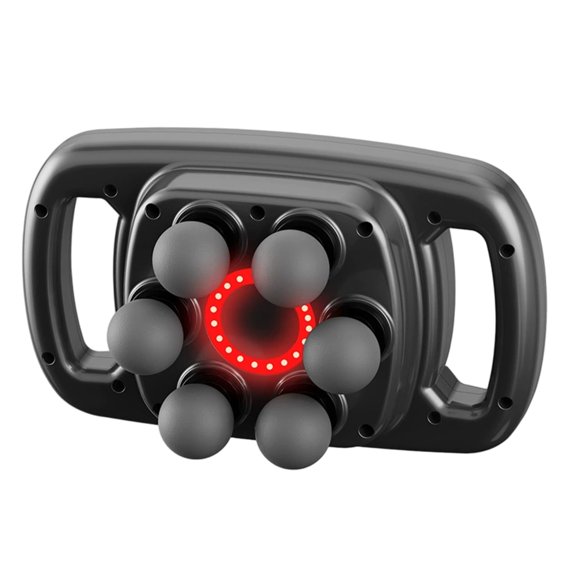 Pistola de masaje multicabezal, pistola de masaje de percusión de 6 cabezales con luz roja para relajación muscular, masajeador corporal eléctrico para espalda, cuello, piernas multicabezal