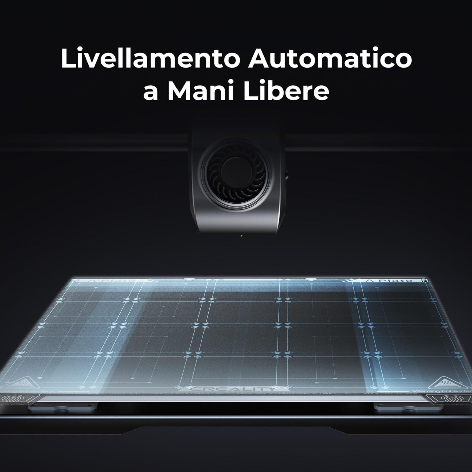 Creality K1 Stampante 3D 600 mm/s ad alta velocità, Livellamento Automatico, Dettaglio Liscio di 0,1 mm Aggiornato, Raffreddatore a Doppia Ventola, Dimensioni di Stampa 8,66x8,66x9,84 po