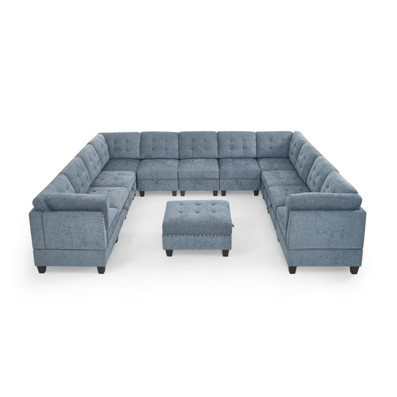 TONDI U Shape Modular Sectional Sofa，DIY Combination，Includes