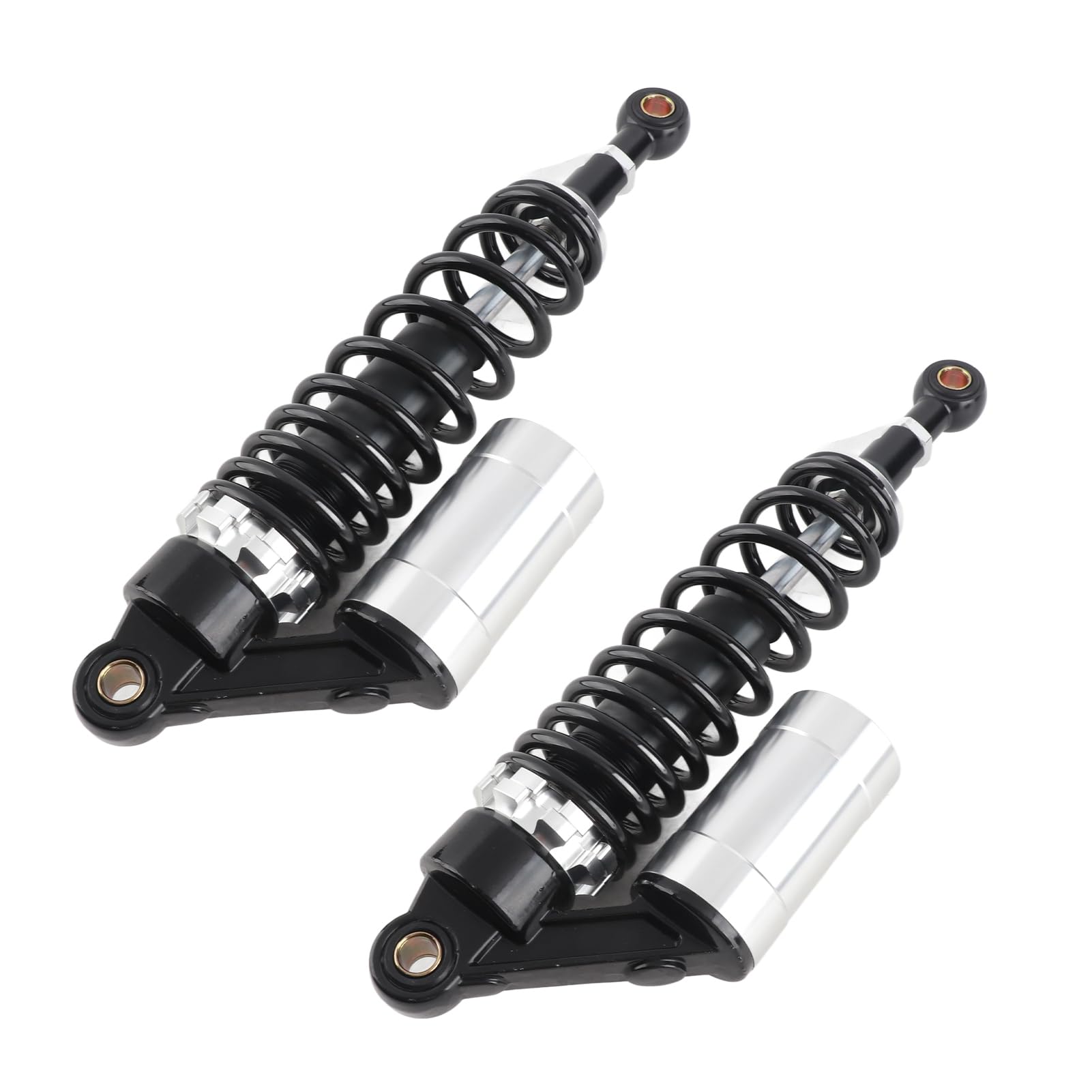 Jiawu Para 340mm Amortyzatora Motocyklowego Sprężyna Tylnego Zawieszenia, Uniwersalny Amortyzator o Dużej Wytrzymałości do Skutera Gokartowego ATV SUV, Stop Aluminium CNC, wytrzymałość na