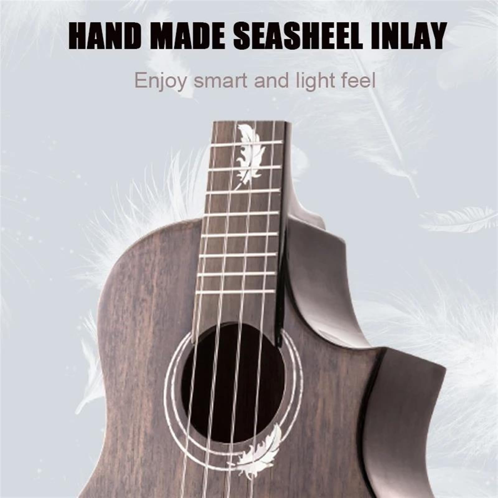 Corde professionali lucide per ukulele tenore da 26 pollici 2A con top in mogano massiccio(3)