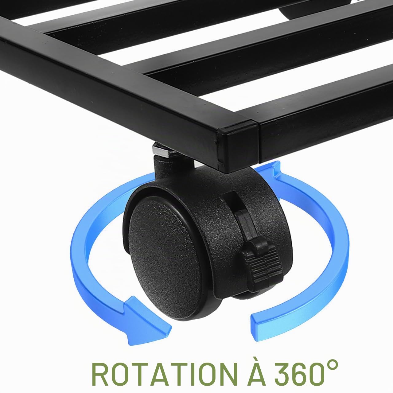 Kisangel Support De Plante avec Roulette 9.84In Base Roulante pour Pot De Fleur Robuste Mobilité Facile Intérieur Extérieur Jardin