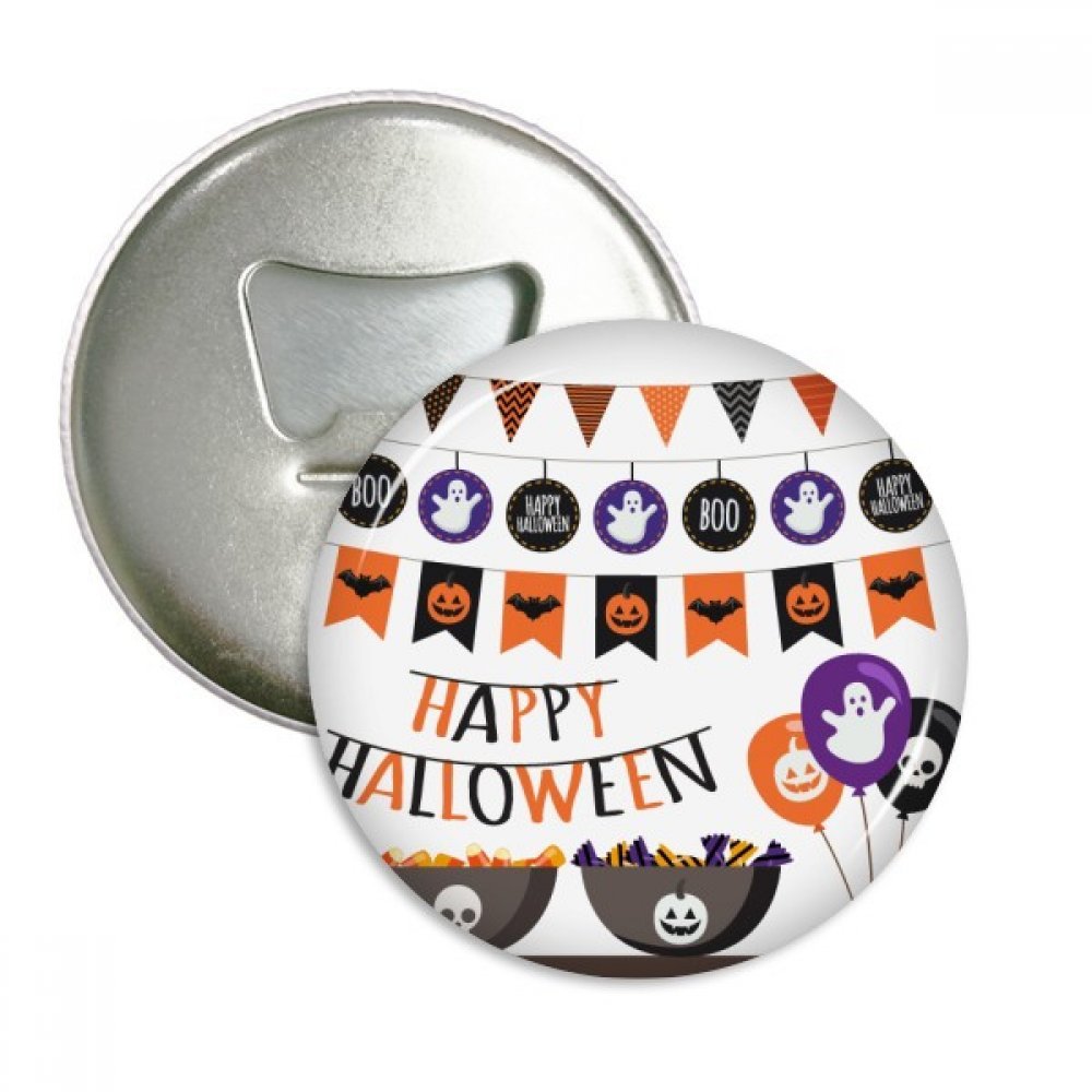 Décapsuleur aimanté Halloween frigo badge rond Ghost Corpse peur