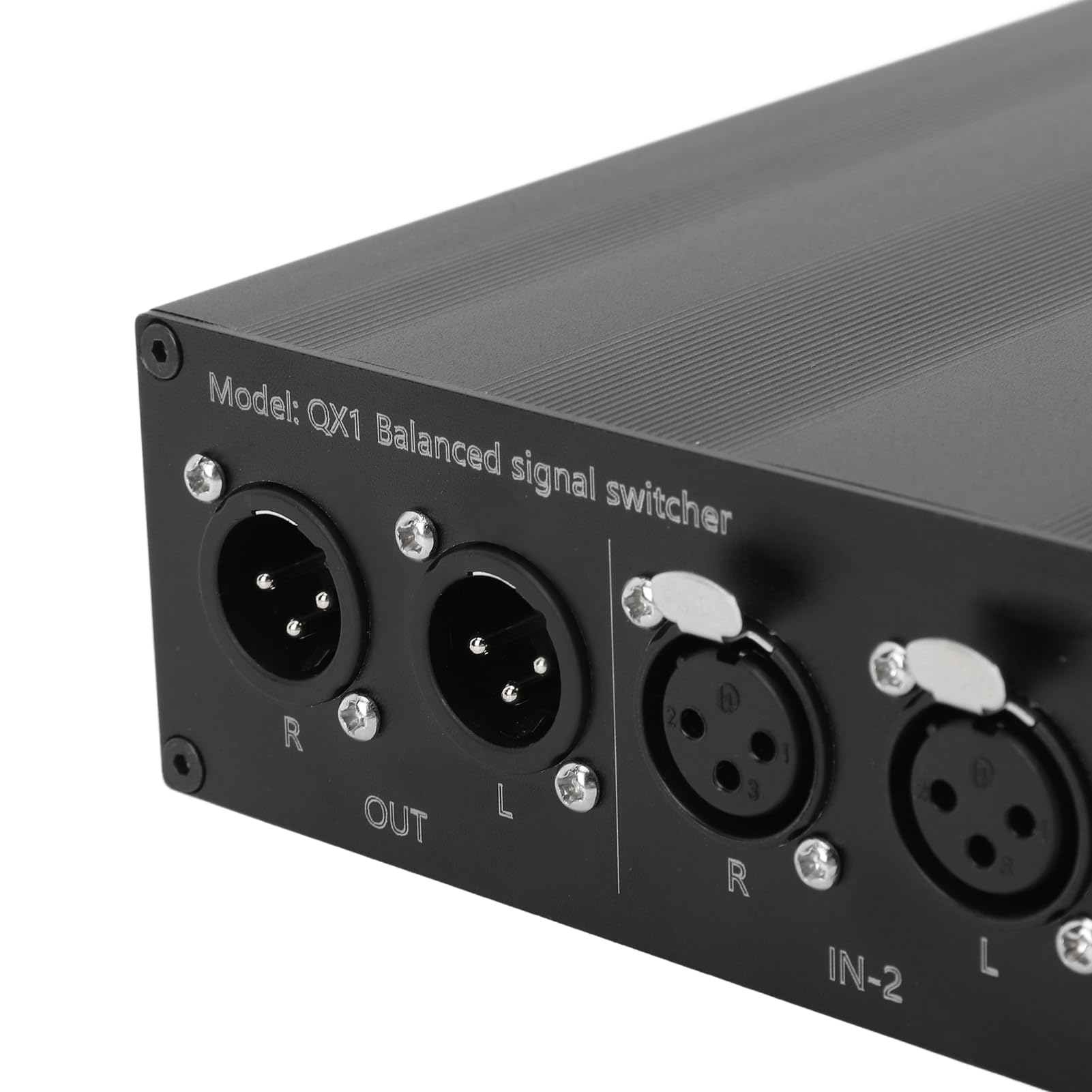 Generic Interruptor Selector de Equilibrio de XLR para Estéreo HiFi L/R, Caja de Interruptor de de Salida 2 en 1 para Amplificador de Potencia Altavoz Activo, Chapado en Oro, para Estéreo Doméstico