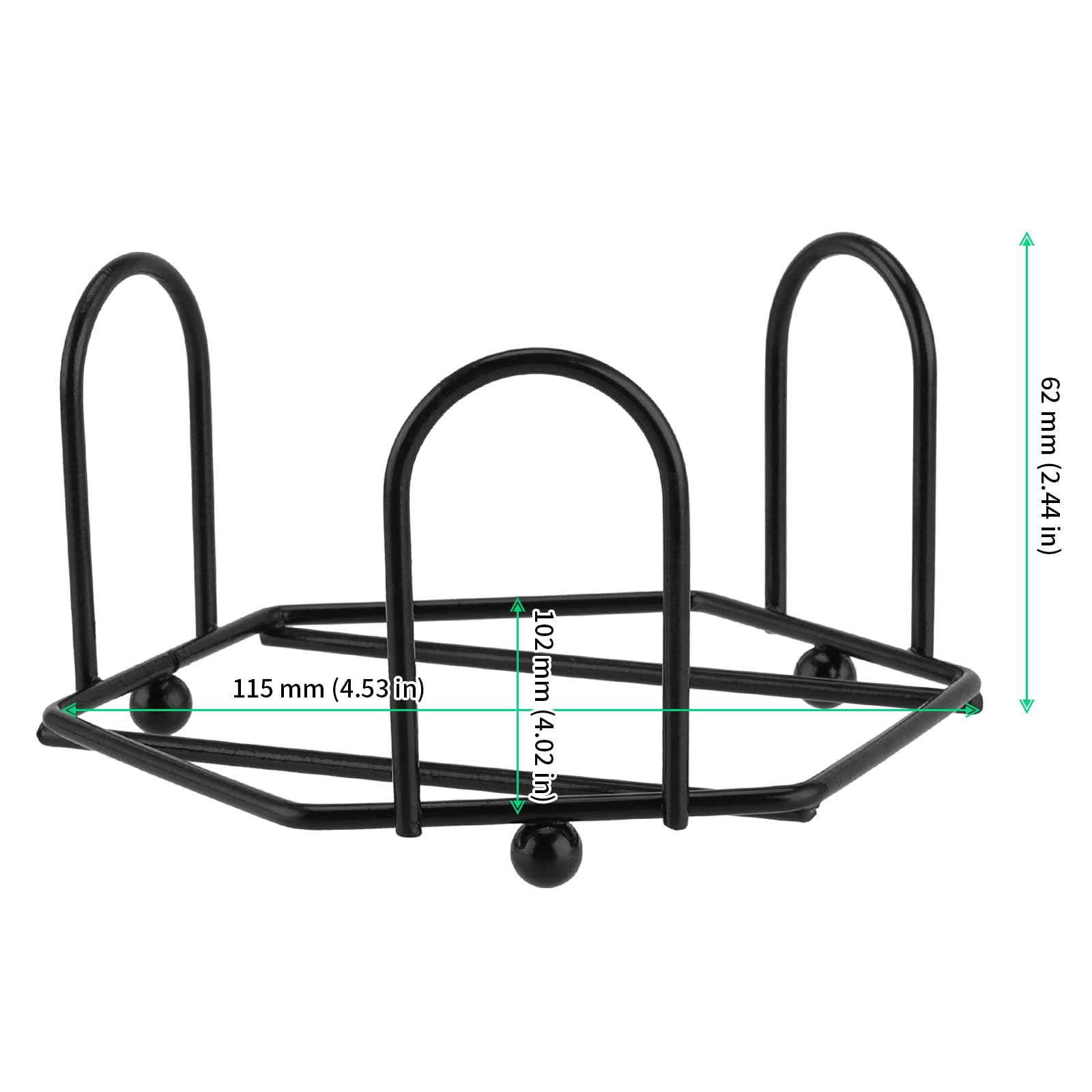 Snapklik.com : Set Of 10 Metal Coaster Holder, Black Iron Metal Coaster ...