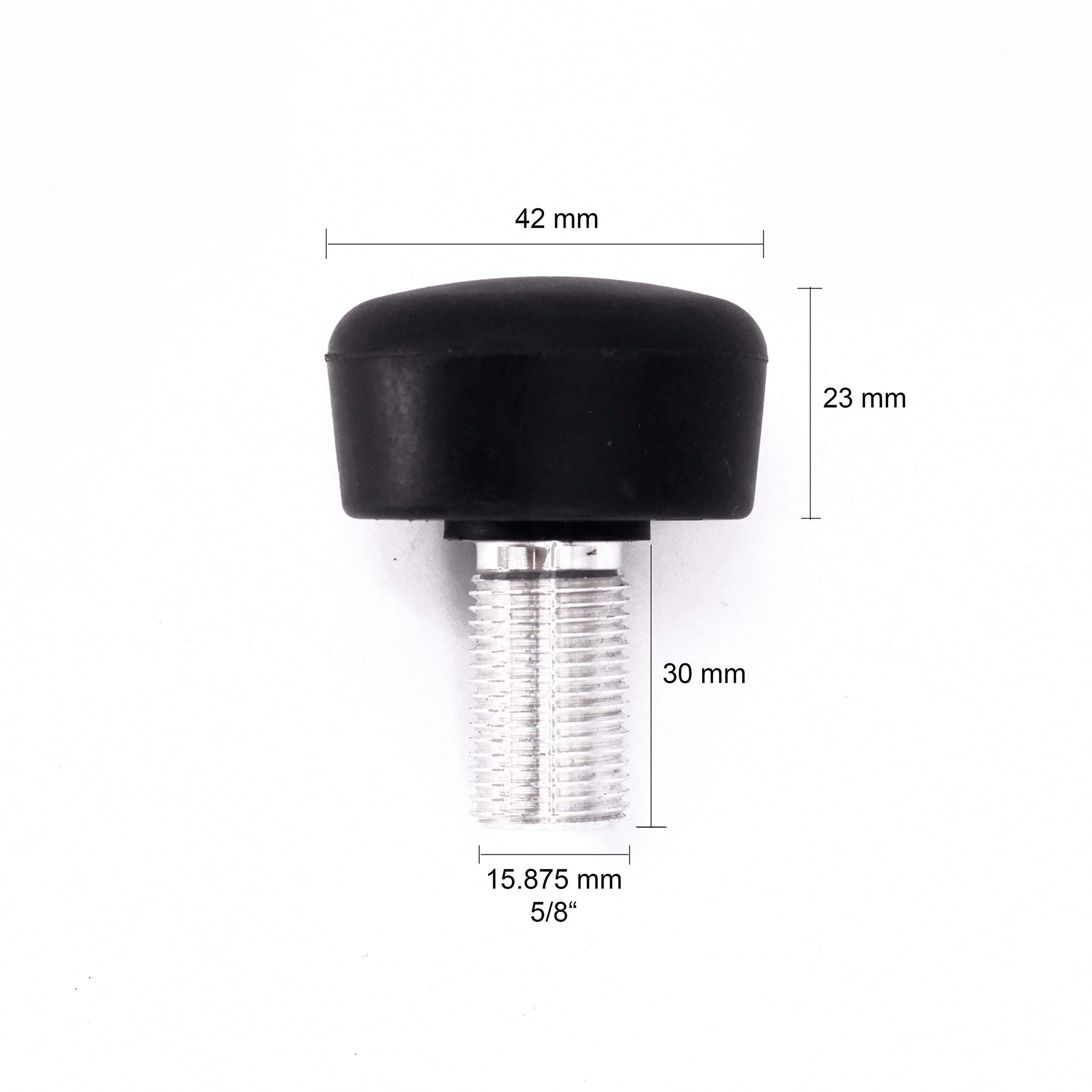 BTFL Toe Stops 90A Round Durable PU Rubber Stoppers Brake for Roller Skates - Adjustable Height- 5/8