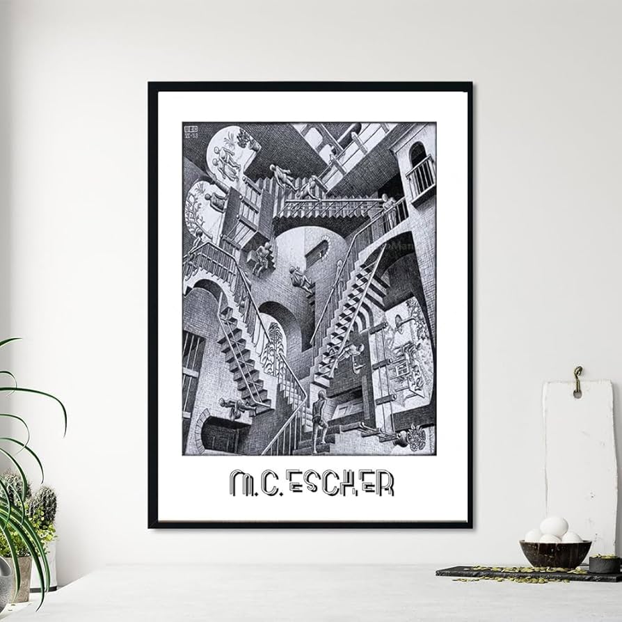 ヴィンテージ M.C. Escher ”もう一つの世界” ポスター