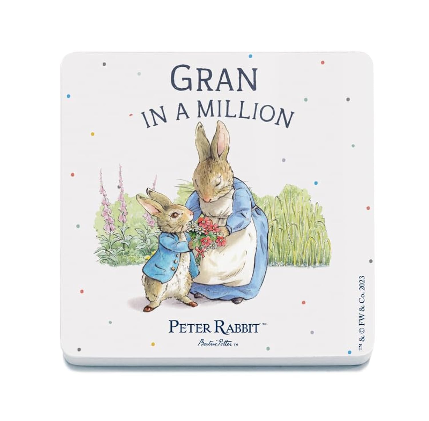 Decorative Coaster (10 x 10 cm) - Beatrix Potter - Peter Rabbit - GRAN in a MILLION