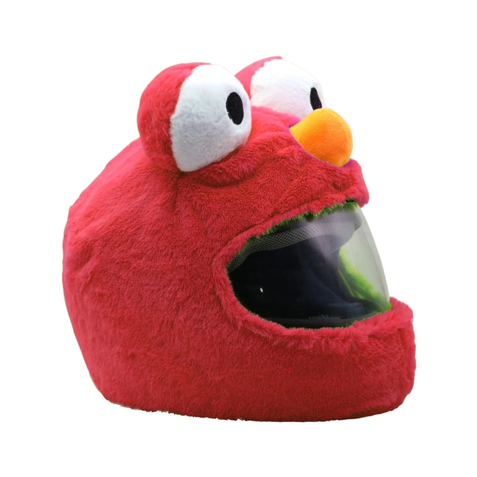Motorhelm Cover, Grappige Cartoon Pluche Helm Cover voor Volledige Helm Mannen Vrouwen Crazy Fun Ritten Geschenken Anime Leuke Motorhelm Accessoires (Helm niet inbegrepen) L