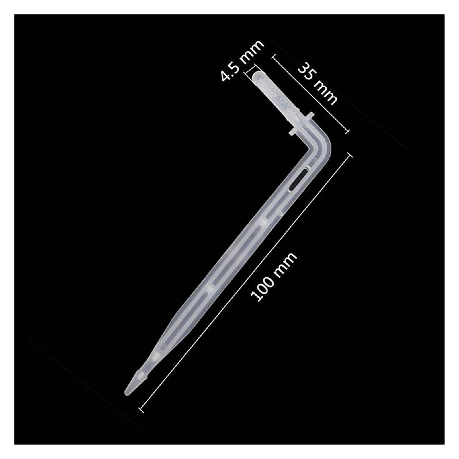 Greenhouse Micro Drip Nawadnianie 4 / 7mm Wąż Zakrzywiony Strzałka Dripper Ogród Nawadnianie 4mm Elbow Elban Dripper Micro Drip Drip Drip Dripper Water Dripper 400 sztuk