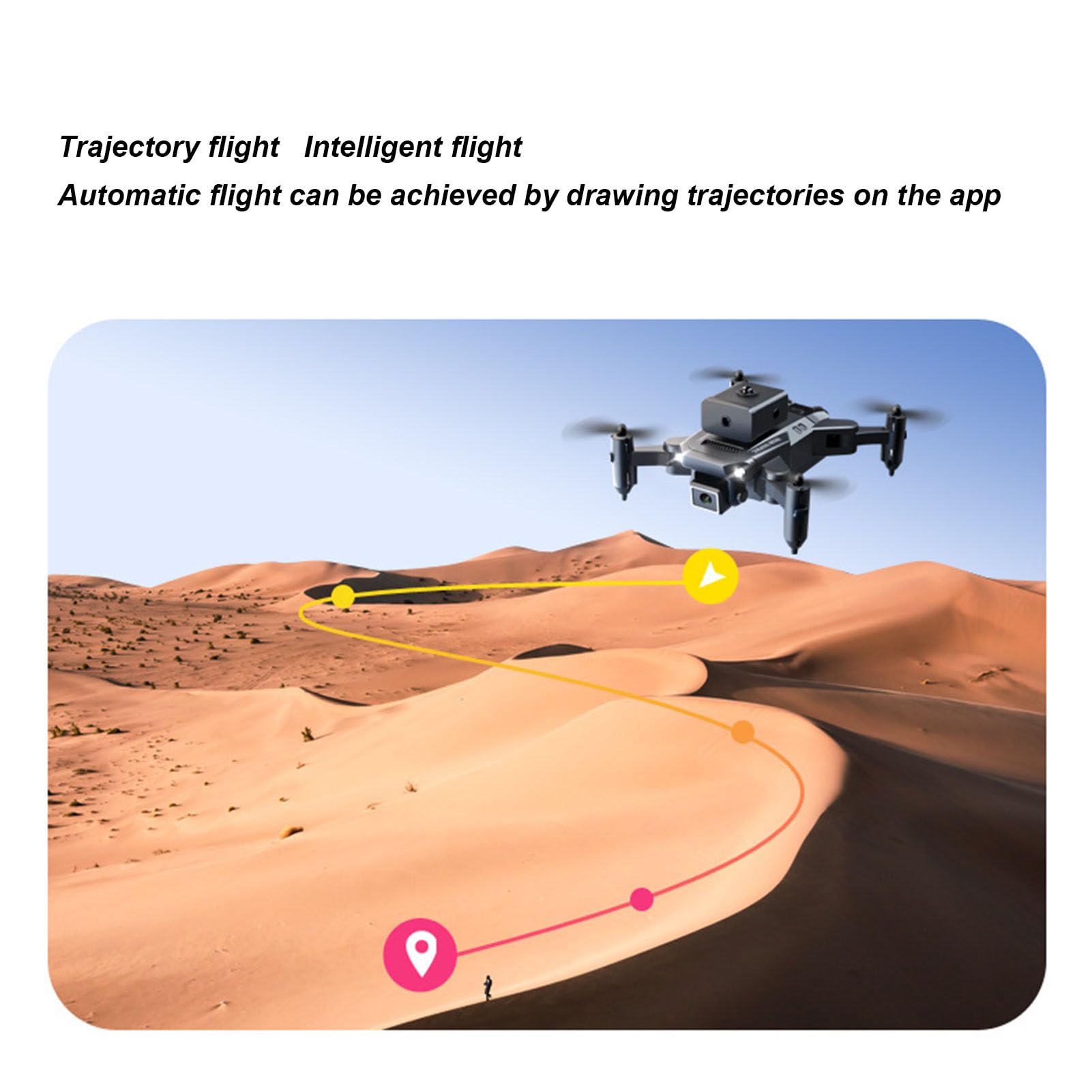 Mini Drone con Fotocamera, Drone Pieghevole RC Quadcopter Drone con Fotocamera per Fotografia Aerea HD Droni di Controllo della gravità per Adulti