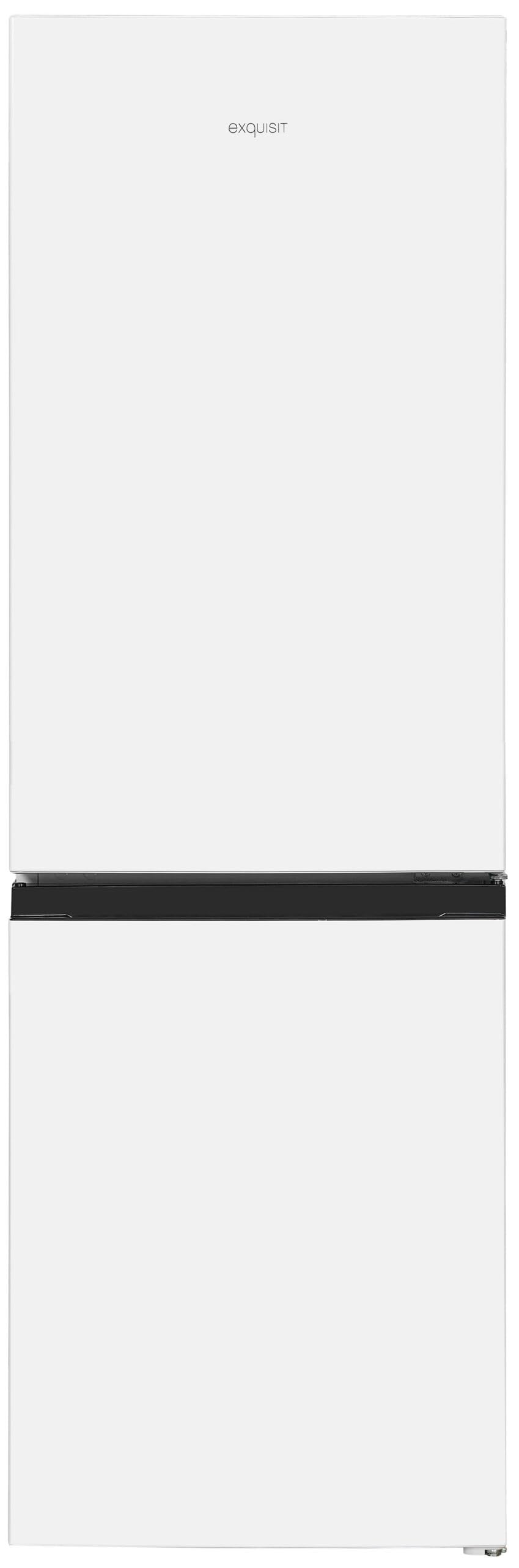 Exquisit® Frigorífico Combi Blanco 159L Clase C Puerta Reversible | Control electrónico, alarma de puerta, enfriamiento rápido, iluminación LED y medidas 144,0 x 47,4 x 49,5 cm