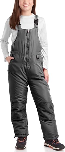 Babero de nieve para niños Unisex para niños y niñas con aislamiento impermeable pantalones de nieve para esquísnowboard (2T-18)